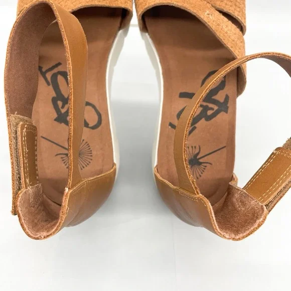 OTBT Womens 9.5M Montauk Sandals‎ Shoes Brown Platform Wedge Ankle Strap Boho - Picture 10 of 13